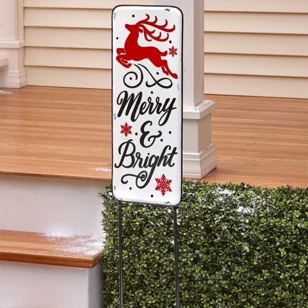 Enamelware Holiday Yard Stakes Holiday Outdoor Home Decor